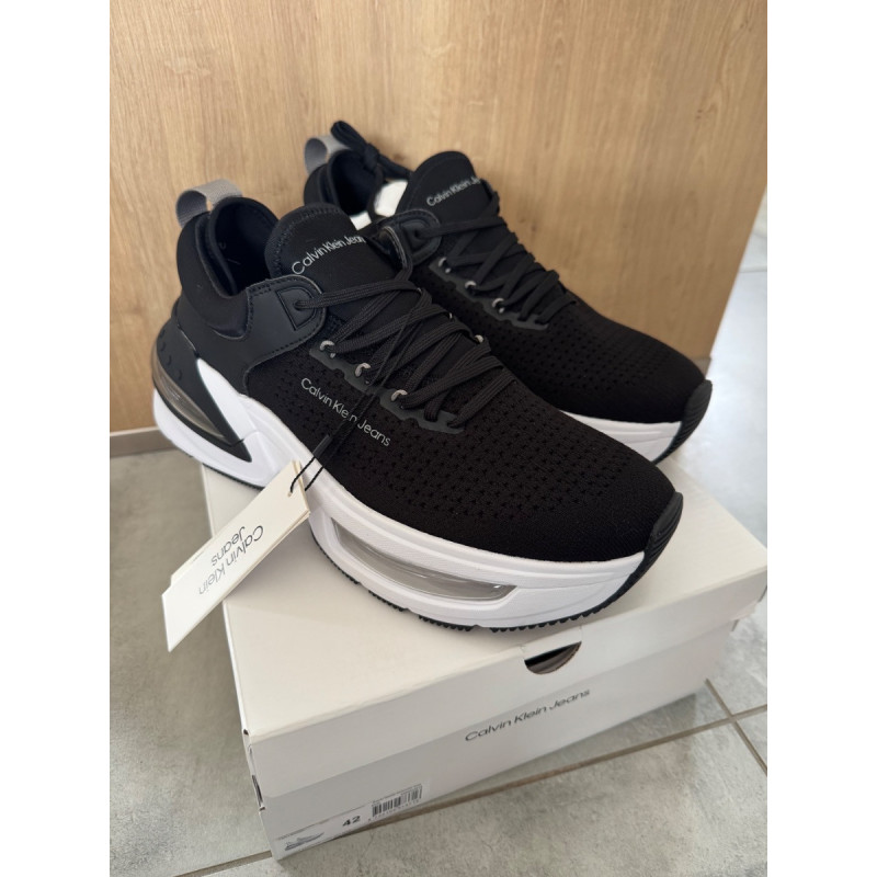 Baskets Calvin Klein Jeans noires neuves homme running sport déstockage