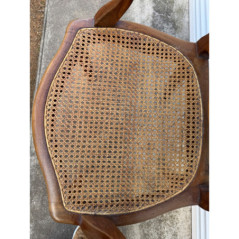 Fauteuil bergère cannage Ancien bois massif vintage bon état