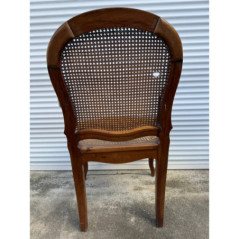 Fauteuil bergère cannage Ancien bois massif vintage bon état