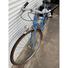 Vélo Peugeot 103 vintage bleu avec sacoches - Bon état général