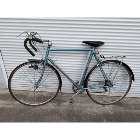 Vélo vintage Peugeot bleu clair avec porte-bagages - Très bon état