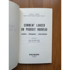 Comment lancer un produit nouveau Robert Leduc Dunod marketing vintage bon etat