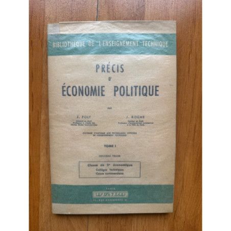 Precis Economie Politique Bibliotheque Enseignement Technique Vintage Livre Ancien
