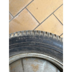 Lot de 2 roues complètes anciennes – Jantes tôle pneus Vintage