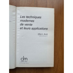 Livre Les Techniques Modernes de Vente et Applications - Marcel Reid - Bon Etat